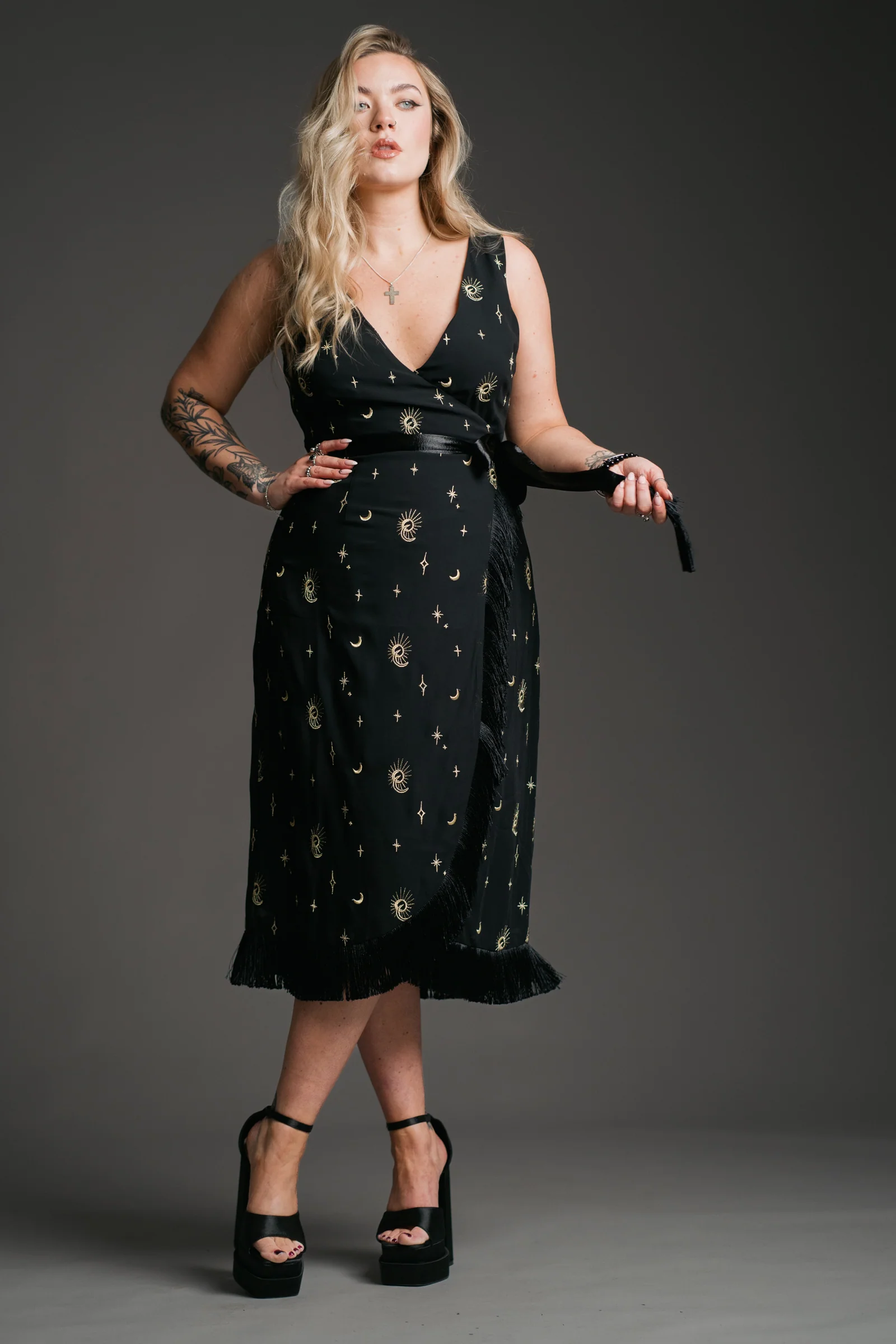 Aurora Celestial Wrap Dress - Image 9