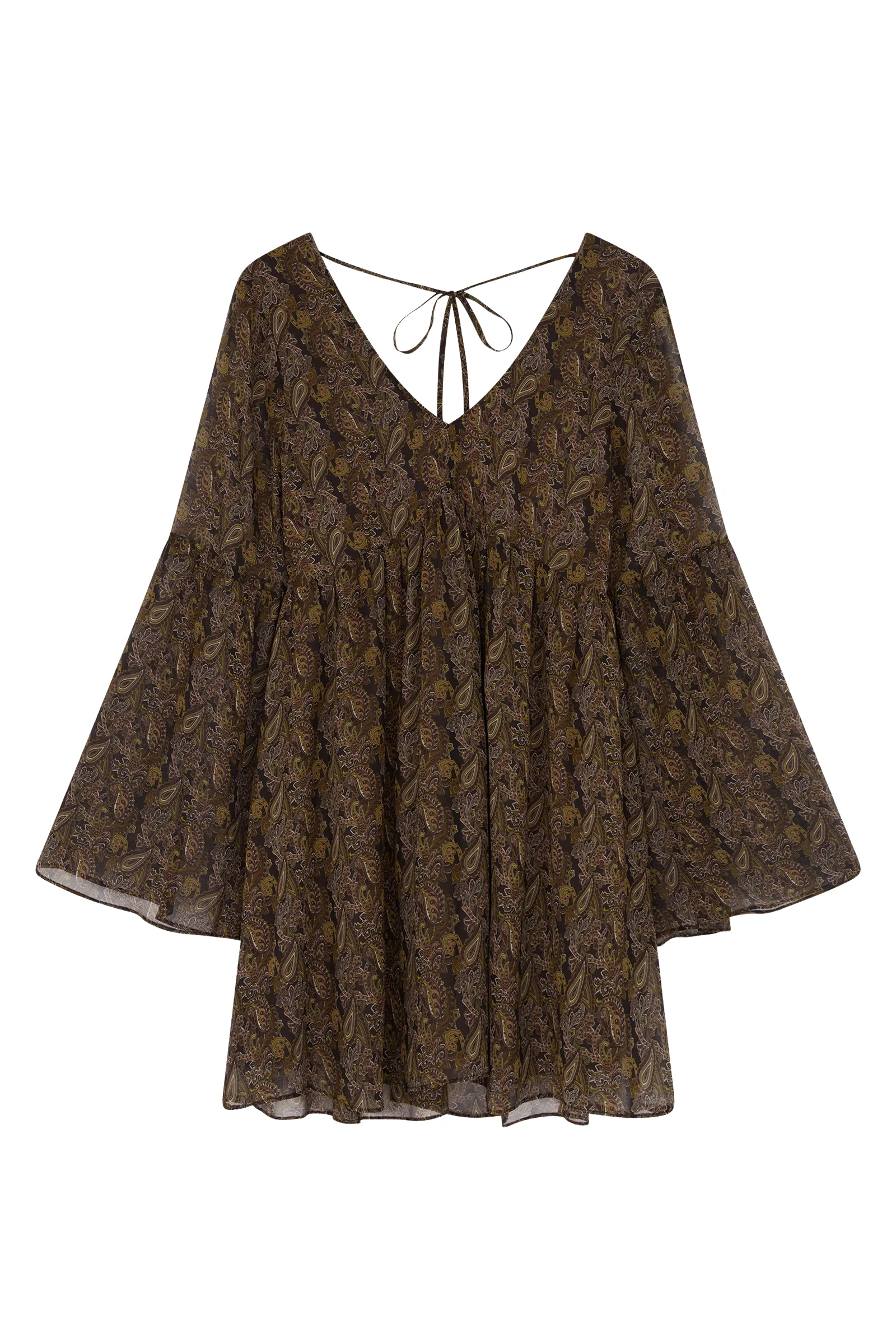 Cinnamon Girl Paisley Chiffon Smock Dress - Image 9