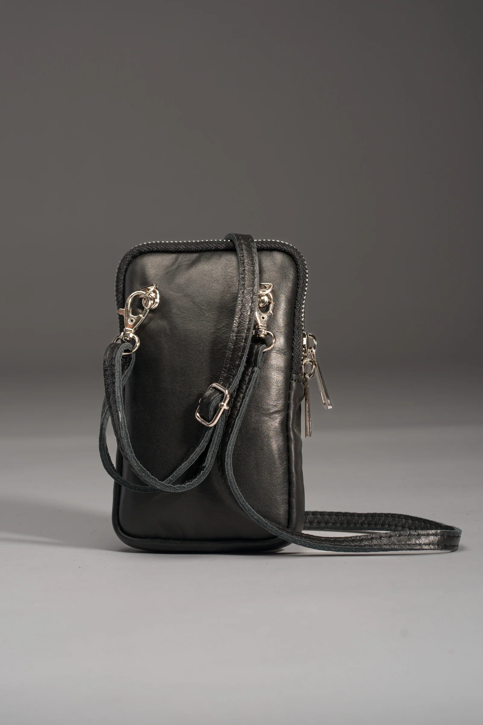 Cow Print Ponyskin Crossbody Pouch - Image 3