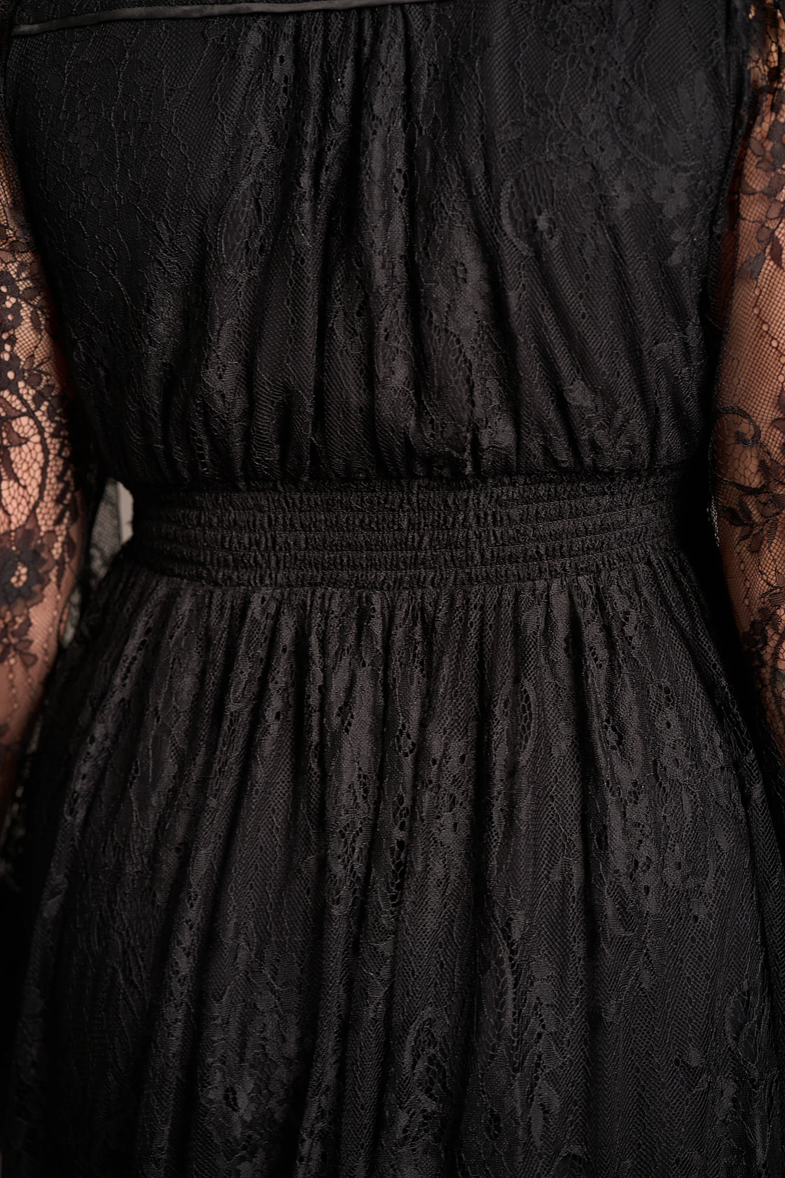 Dazed Black Lace Midi Dress - Image 3