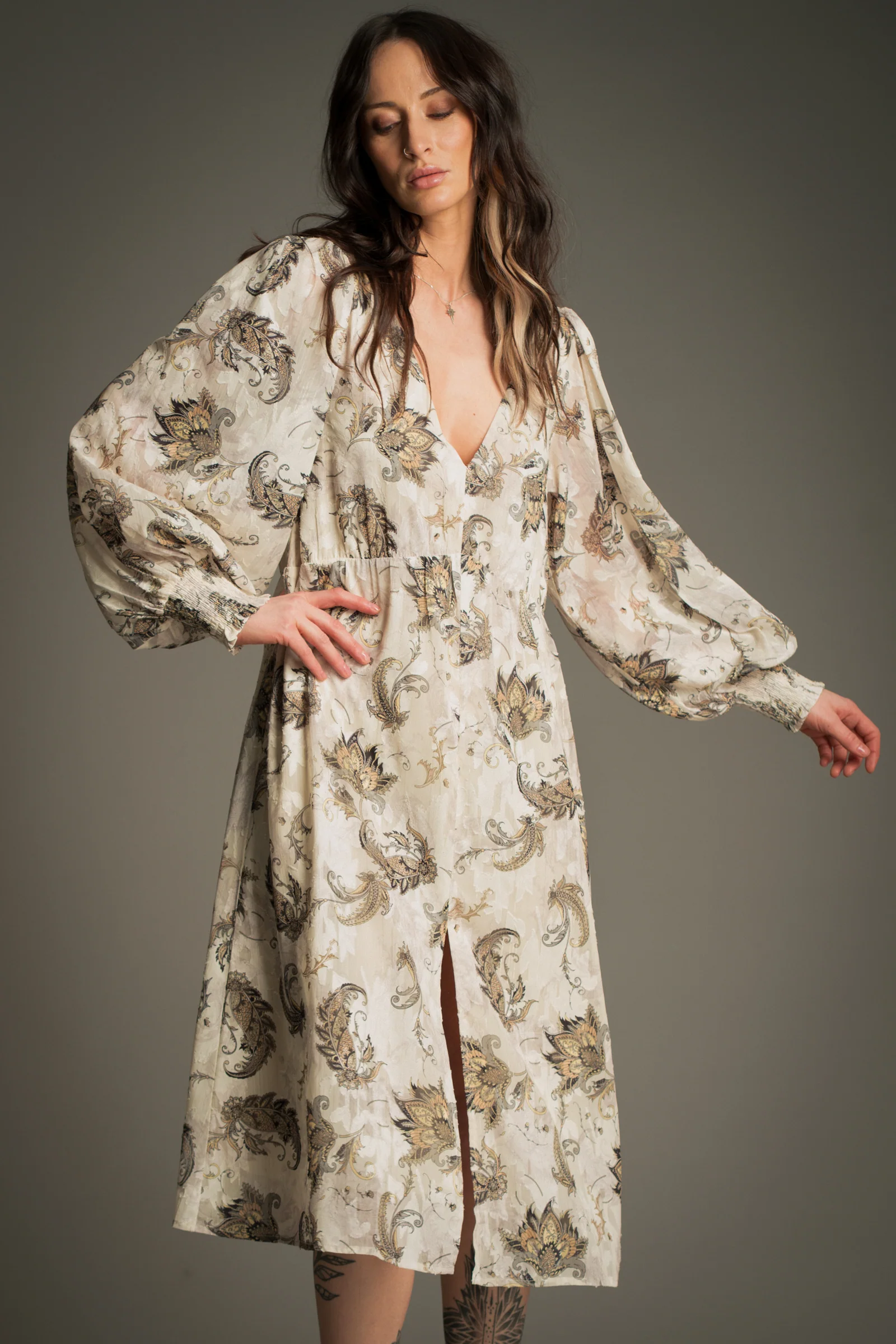 Harvest Moon Paisley Midi Dress - Image 6