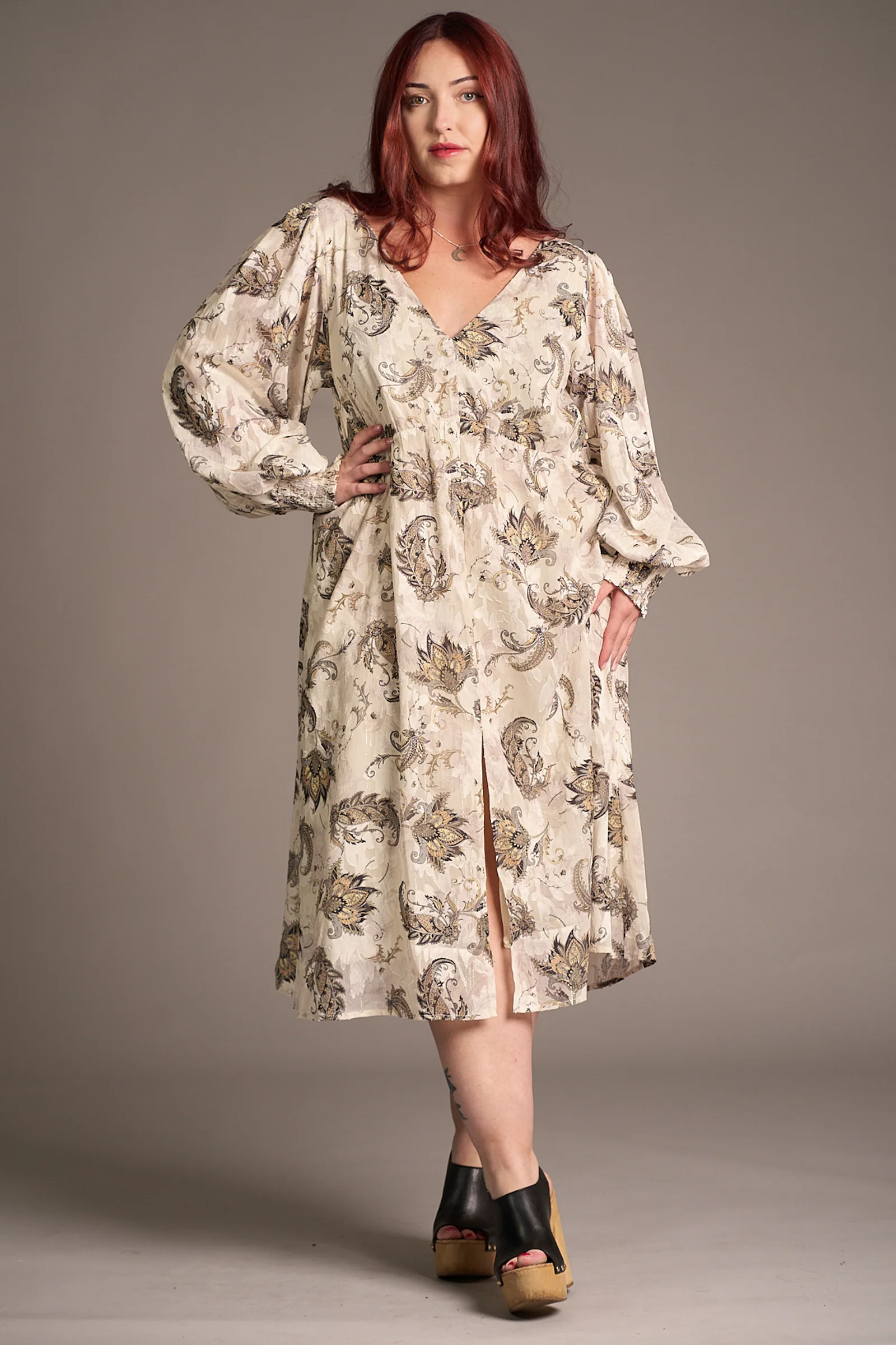 Harvest Moon Paisley Midi Dress - Image 9