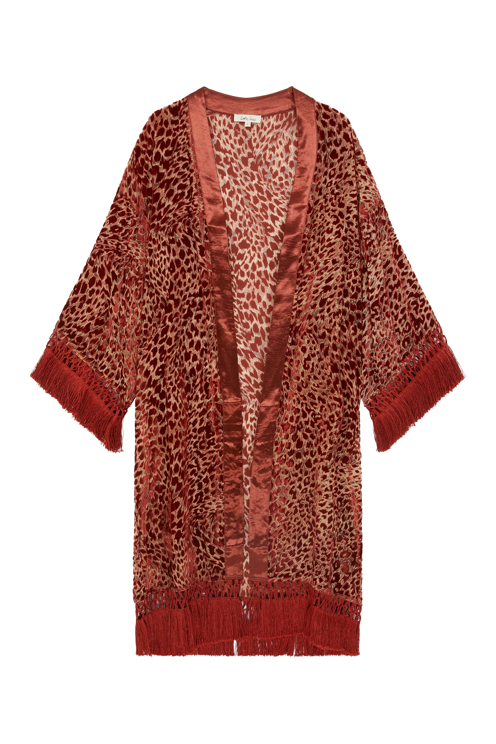 Heartbreaker Rust Devore Kimono - Image 8