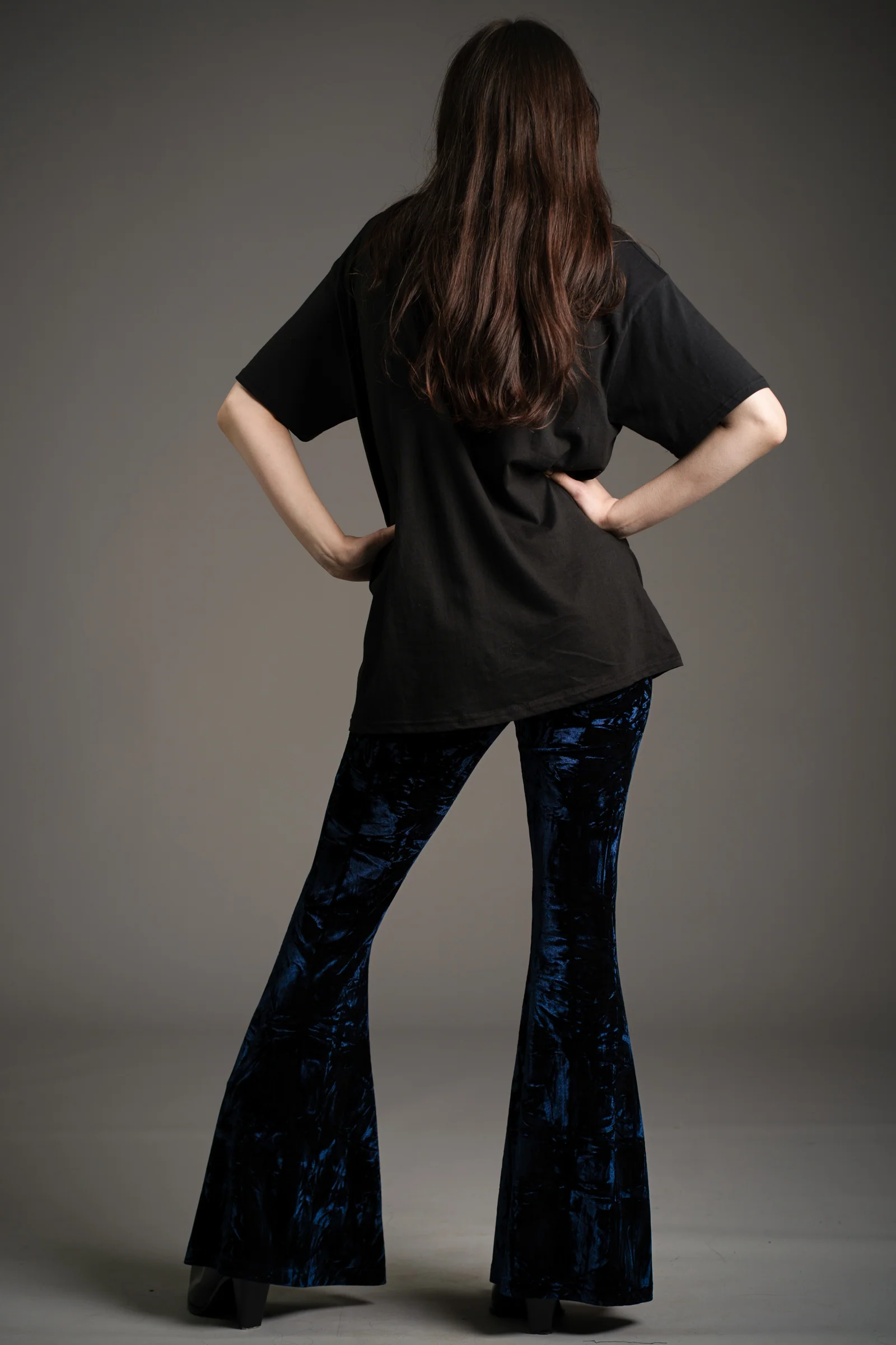 Hendrix Midnight Crushed Velvet Flares - Image 5