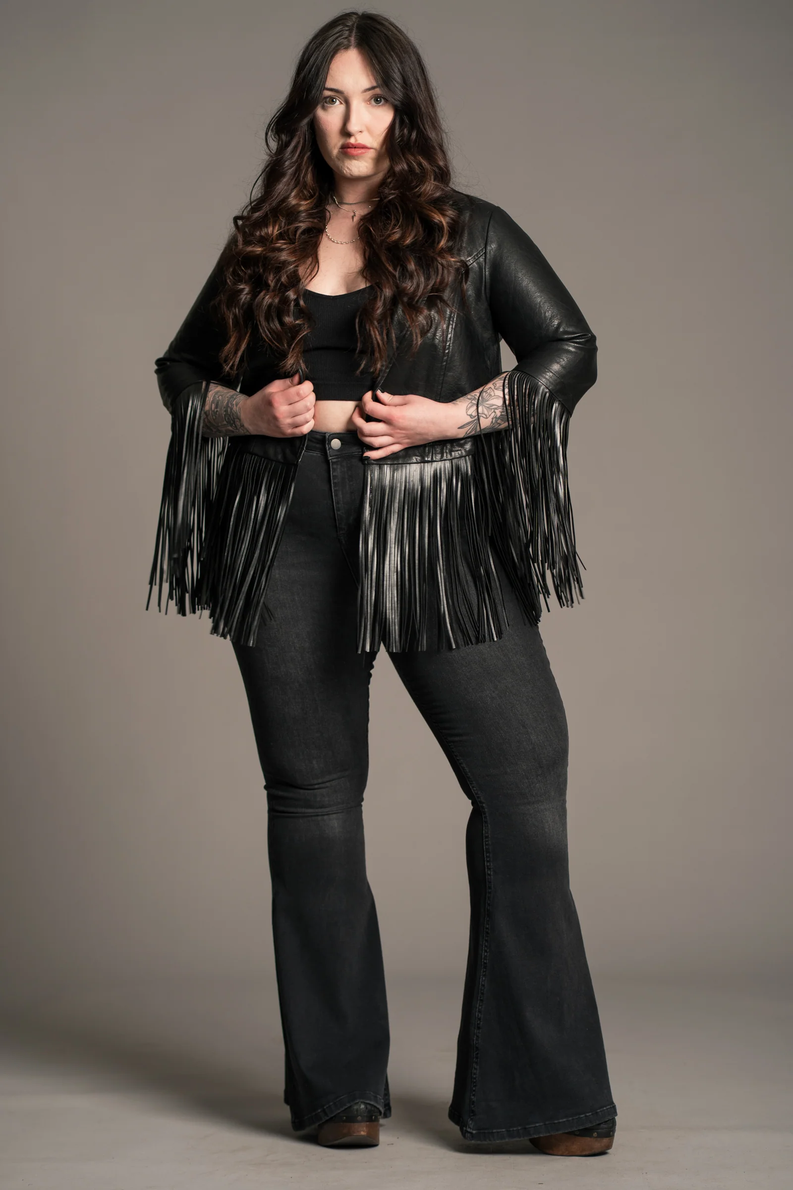 Jagger Fringed Faux Leather Jacket - Image 7
