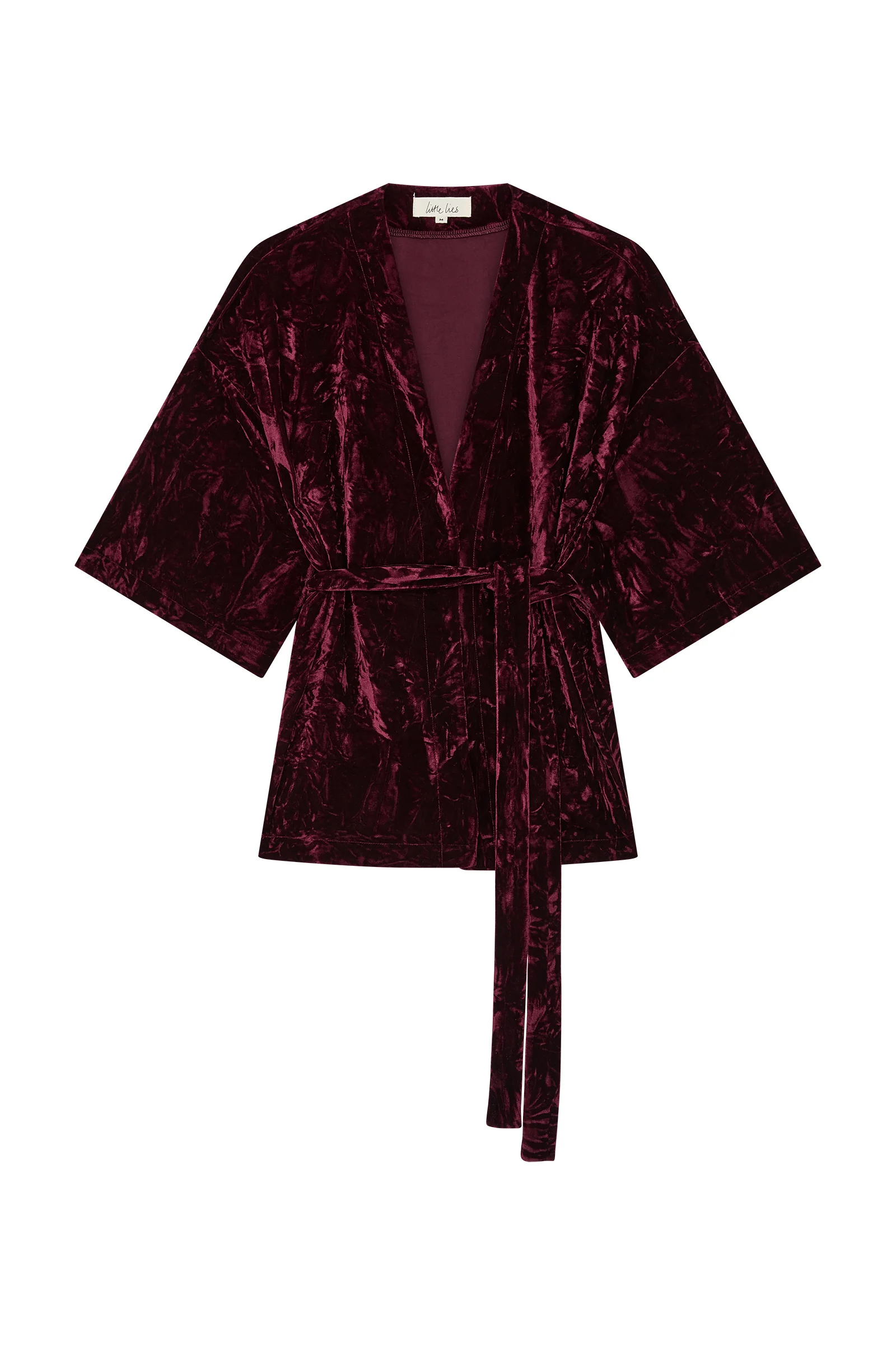Lana Merlot Velvet Kimono - Image 9