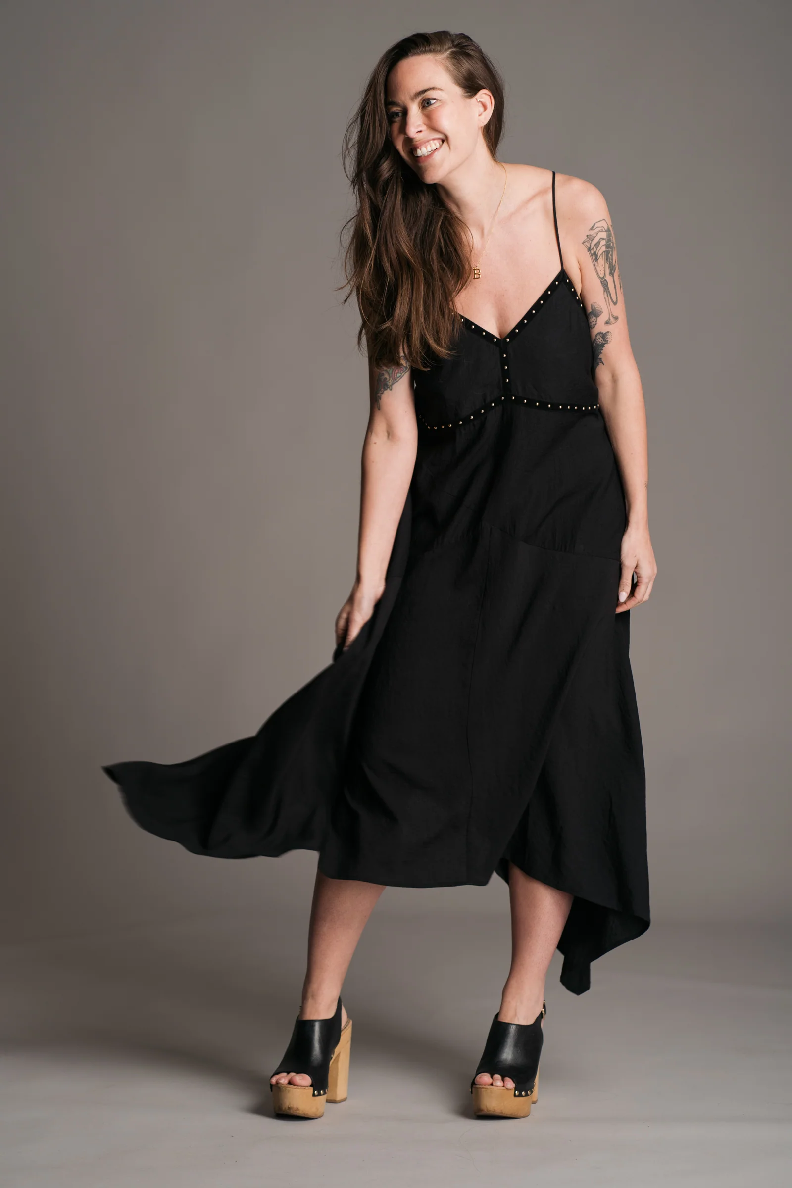 Landslide Studded Slip Dress - Image 3