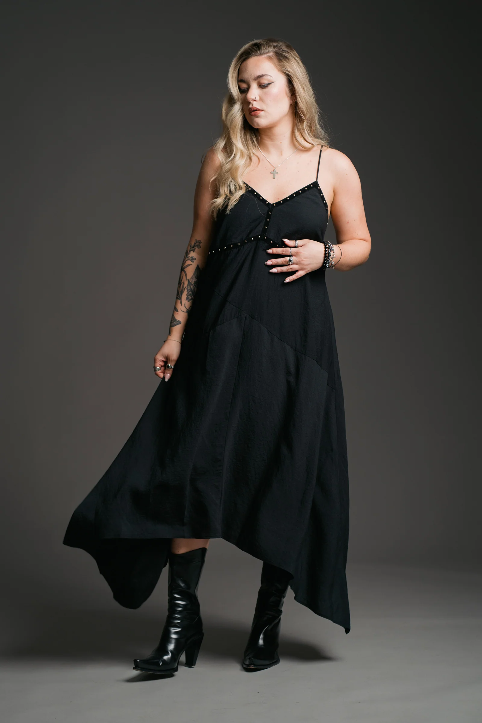 Landslide Studded Slip Dress - Image 7