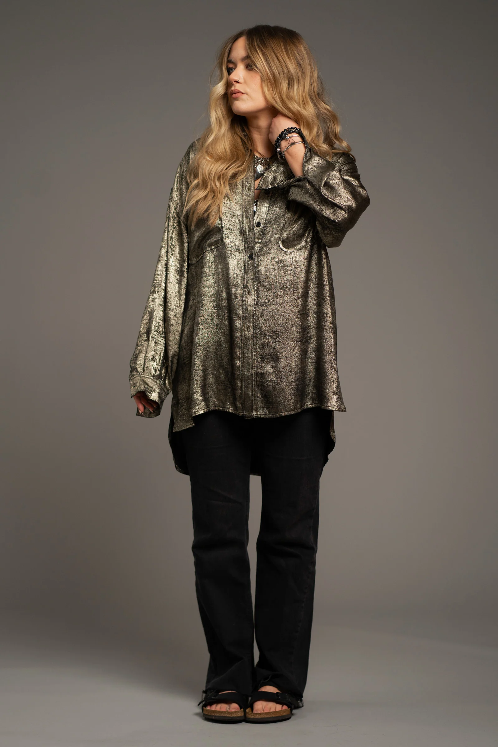 Luna Metallic Shirt - Image 3