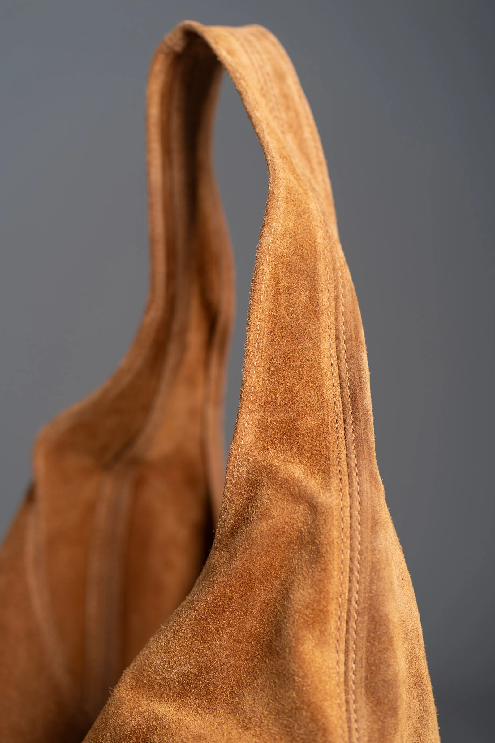 Olsen Tan Genuine Suede Slouchy Bag - Image 8