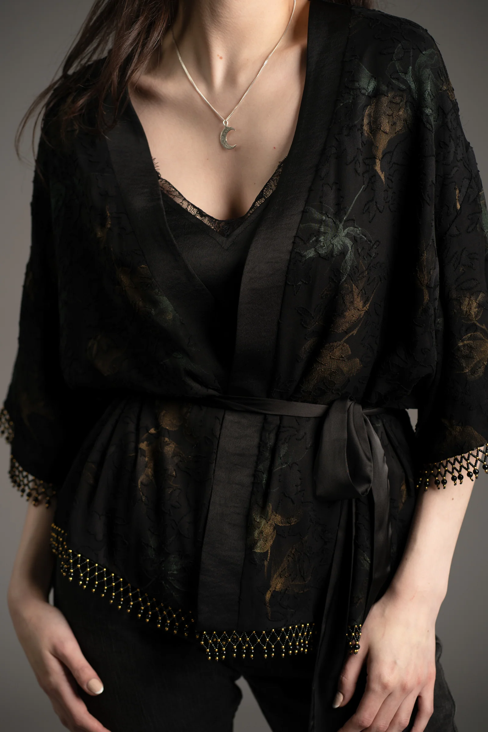 Ophelia Beaded Chiffon Kimono - Image 7