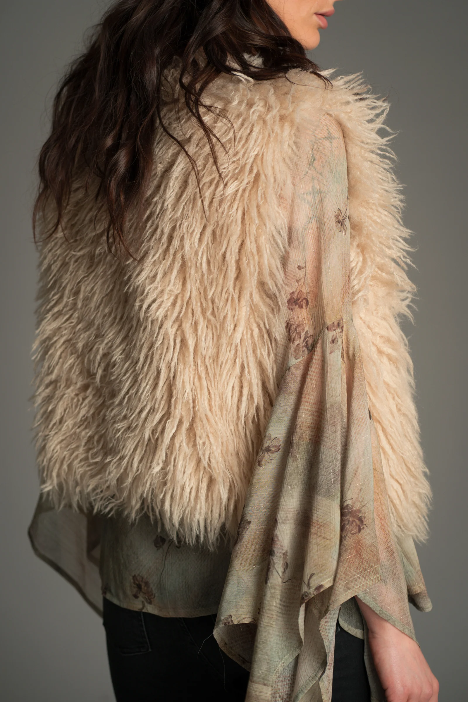 Penny Lane Faux Mongolian Fur Gilet - Image 4