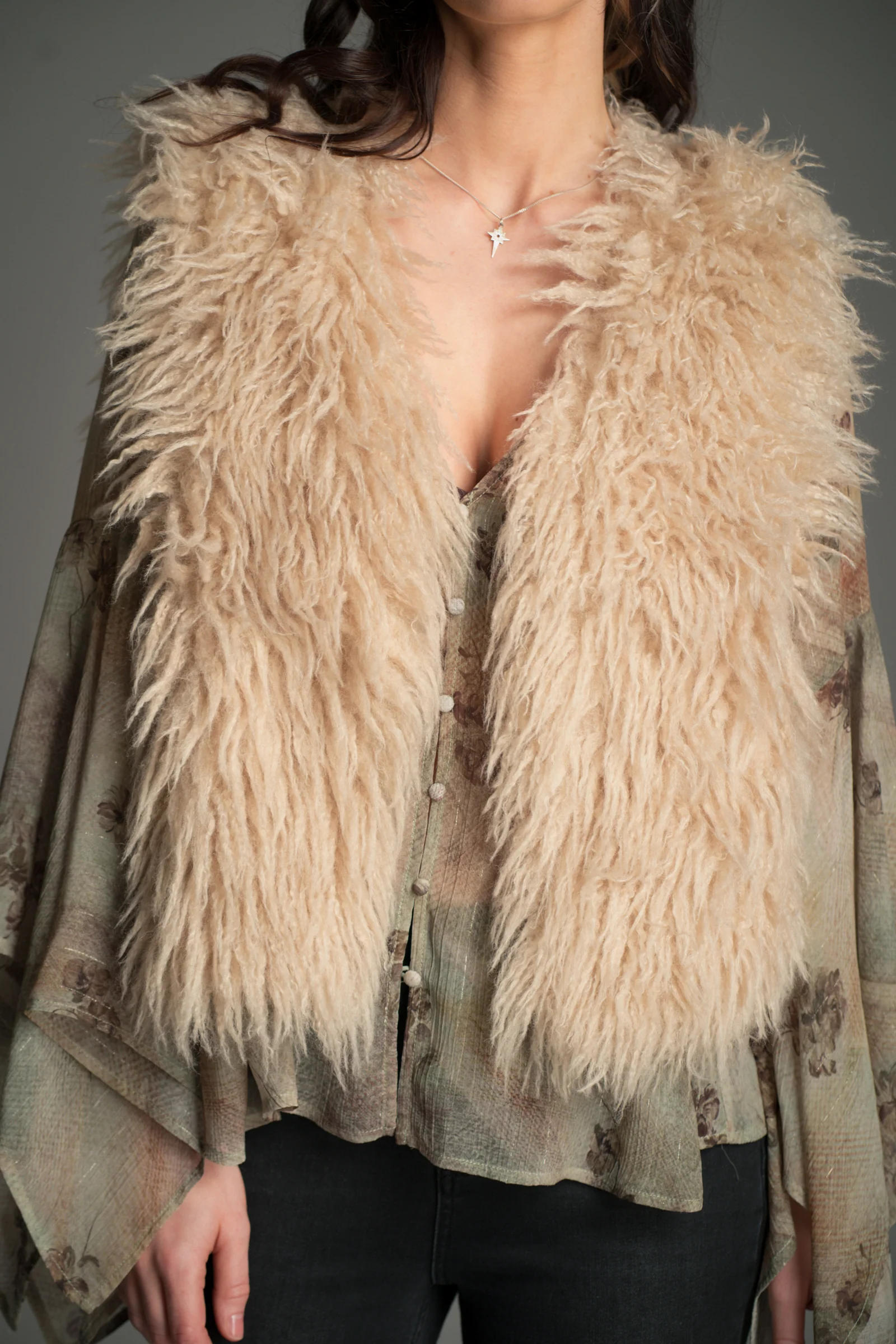 Penny Lane Faux Mongolian Fur Gilet - Image 5