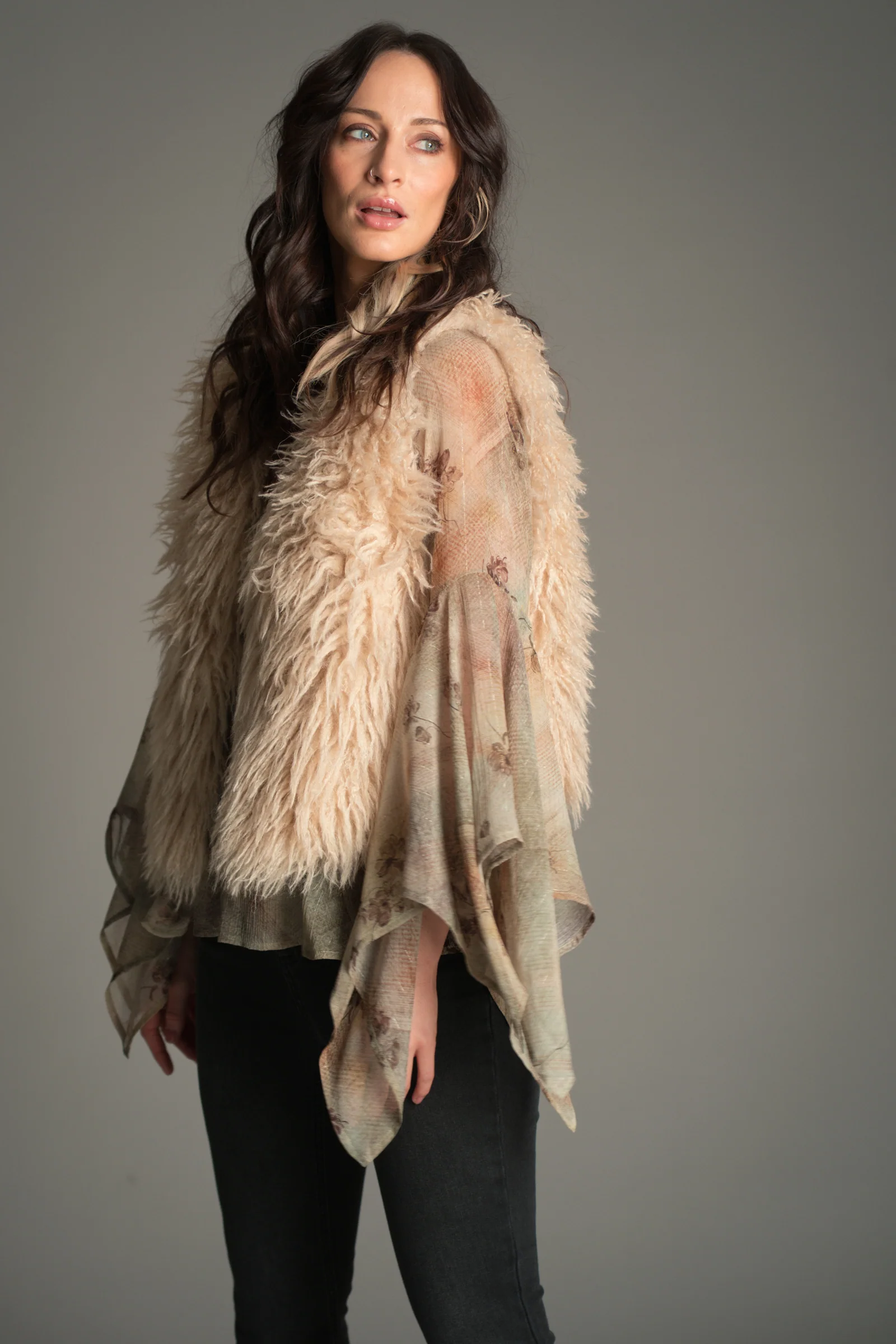 Penny Lane Faux Mongolian Fur Gilet - Image 6