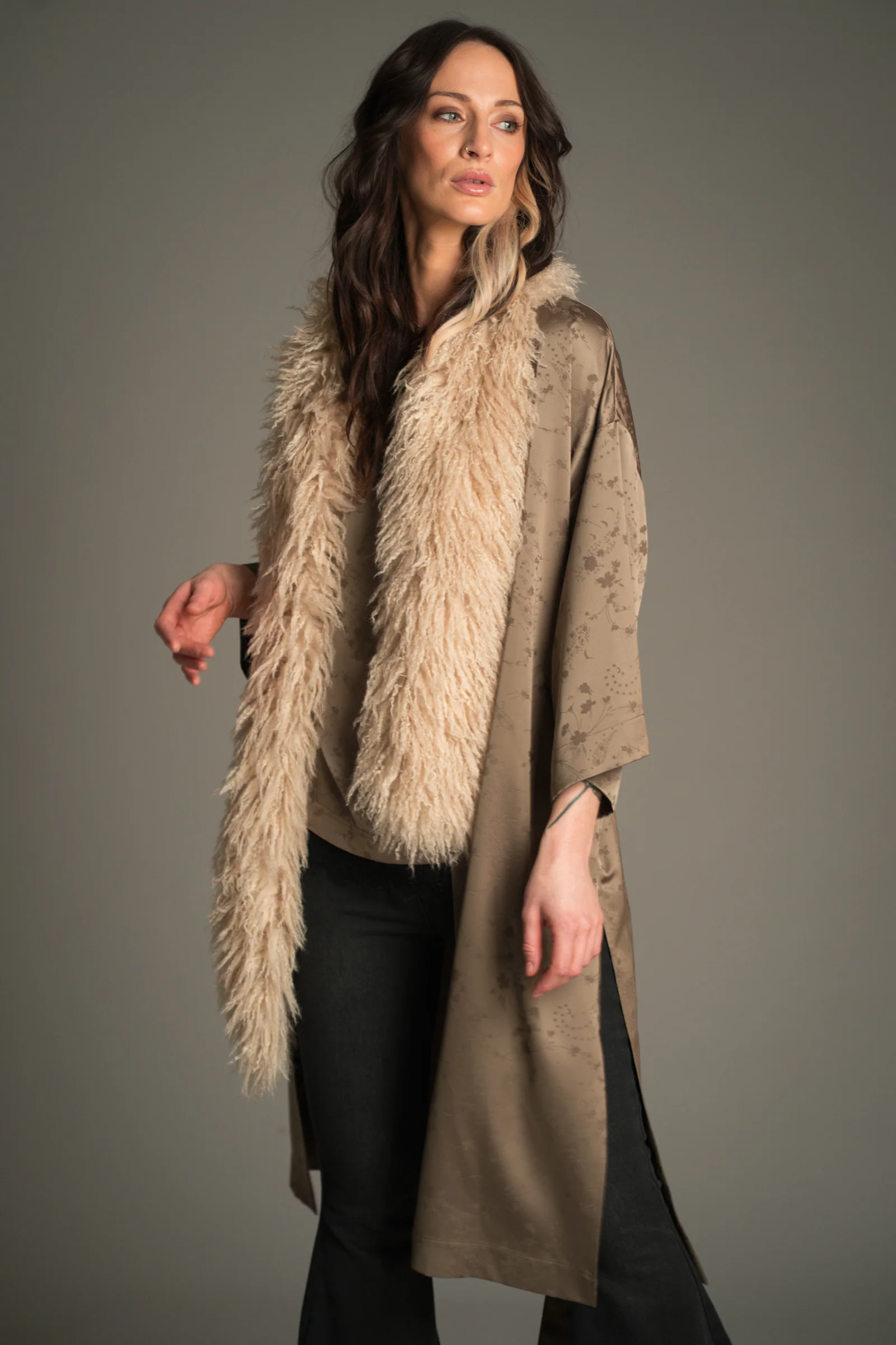 Penny Lane Faux Mongolian Fur Scarf - Image 4