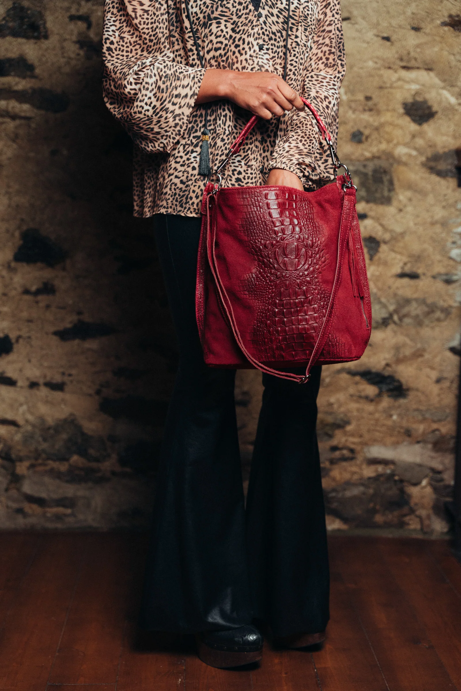 Rapture Ruby Genuine Suede Slouch Bag - Image 3