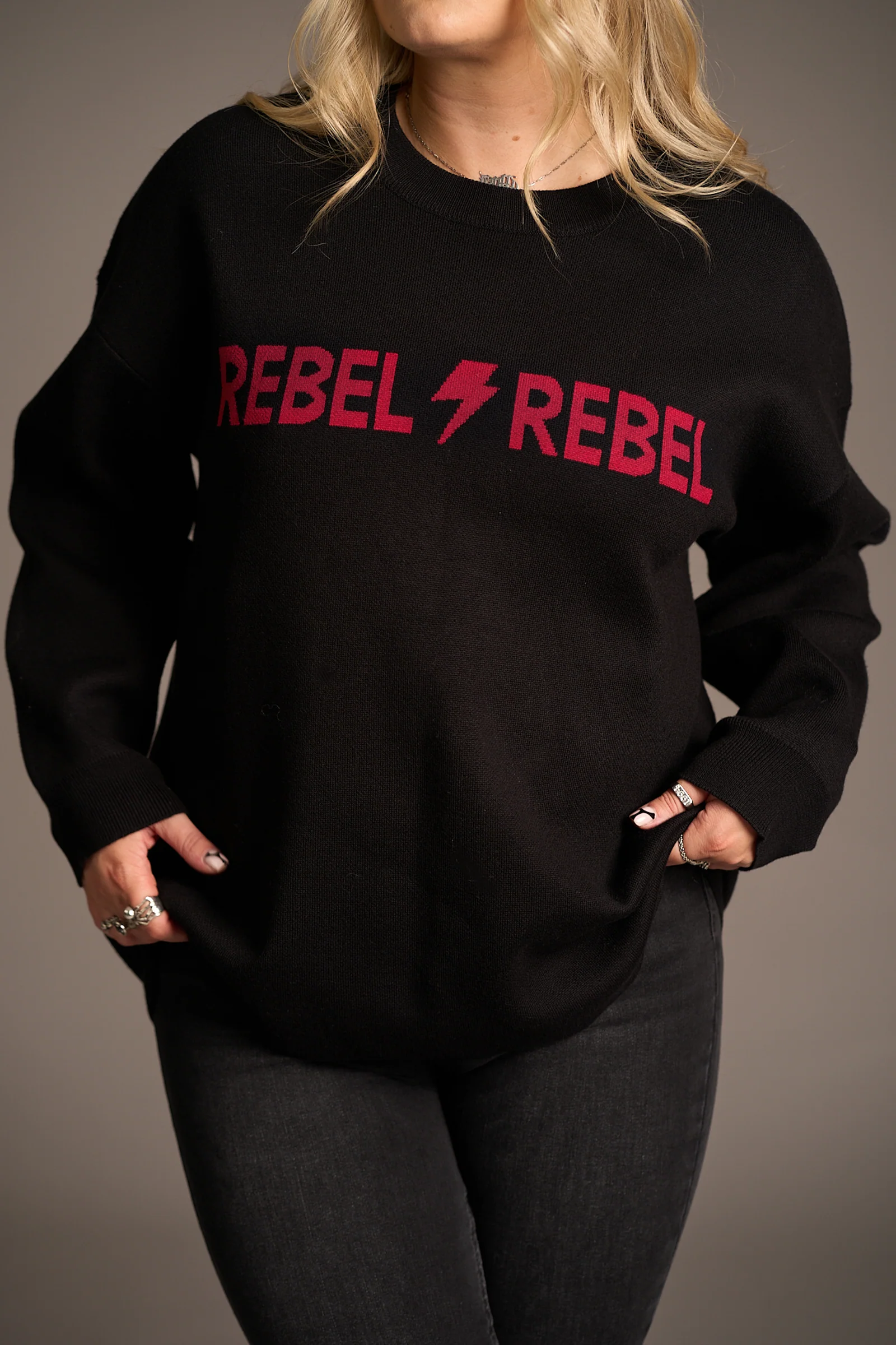 Rebel Rebel Red Knit Jumper - Image 7