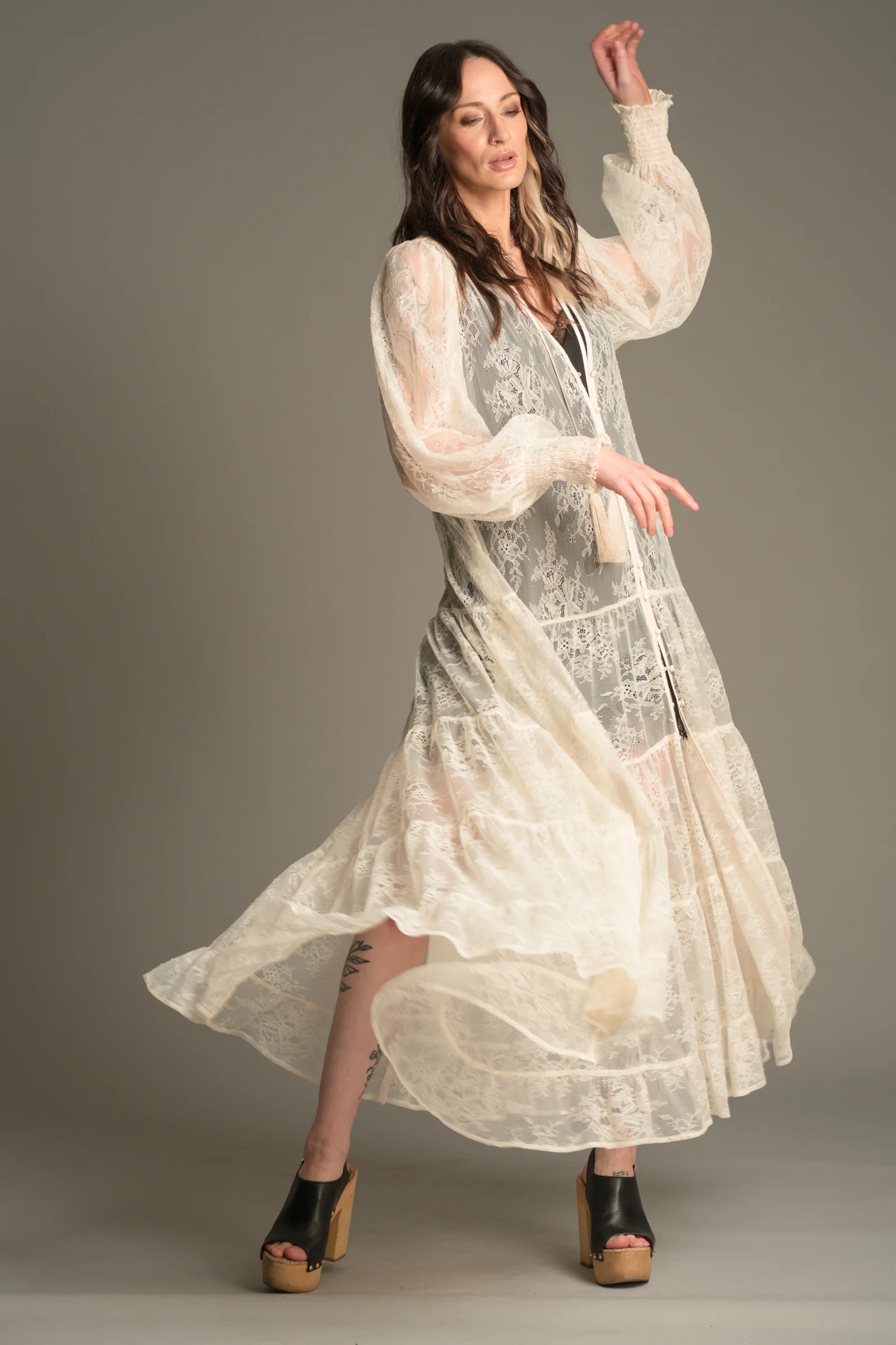 Rhiannon Ivory Maxi Dress - Image 5
