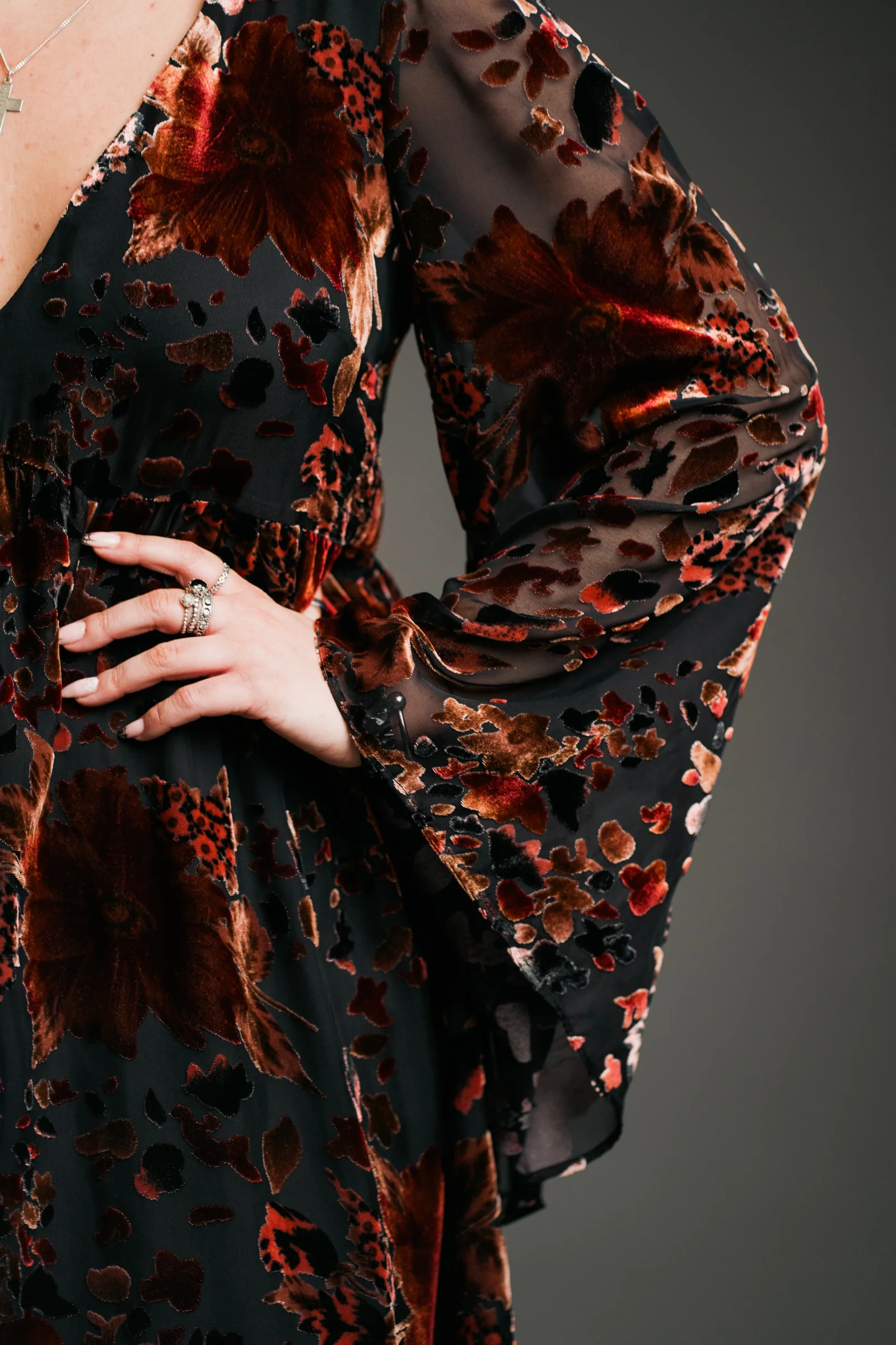 Rooms on Fire Devore Midi Dress - Image 2