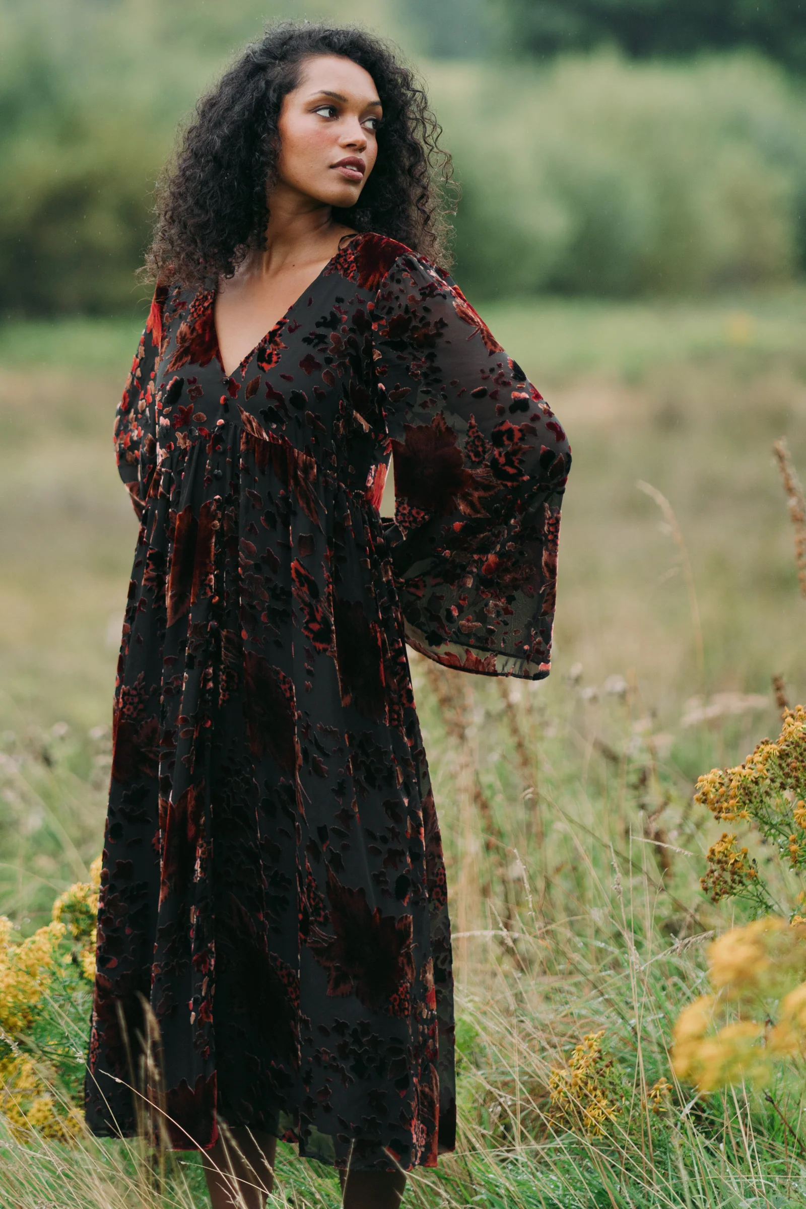 Rooms on Fire Devore Midi Dress - Image 7