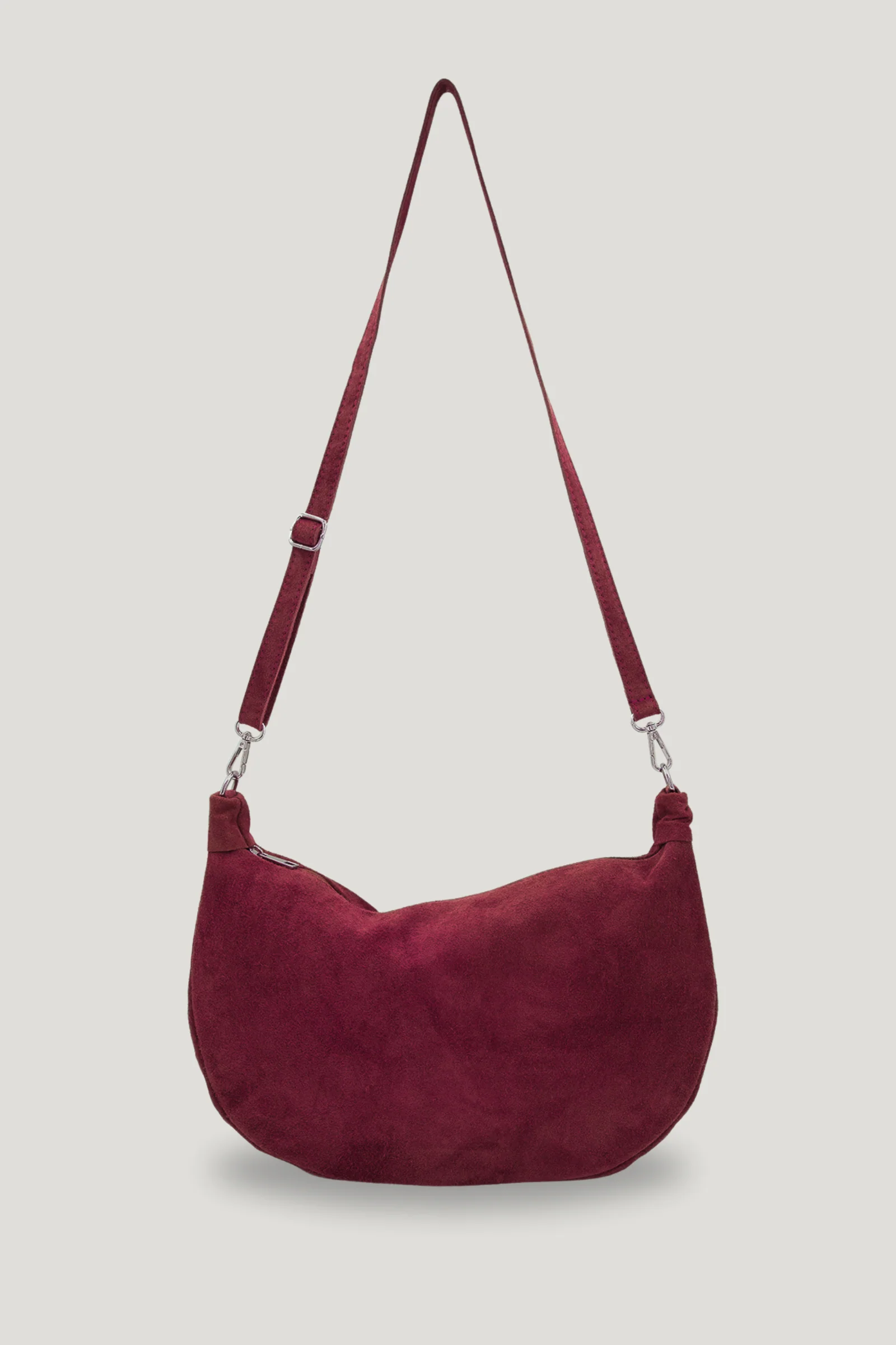 Sienna Oxblood Genuine Suede Sling Bag - Image 5