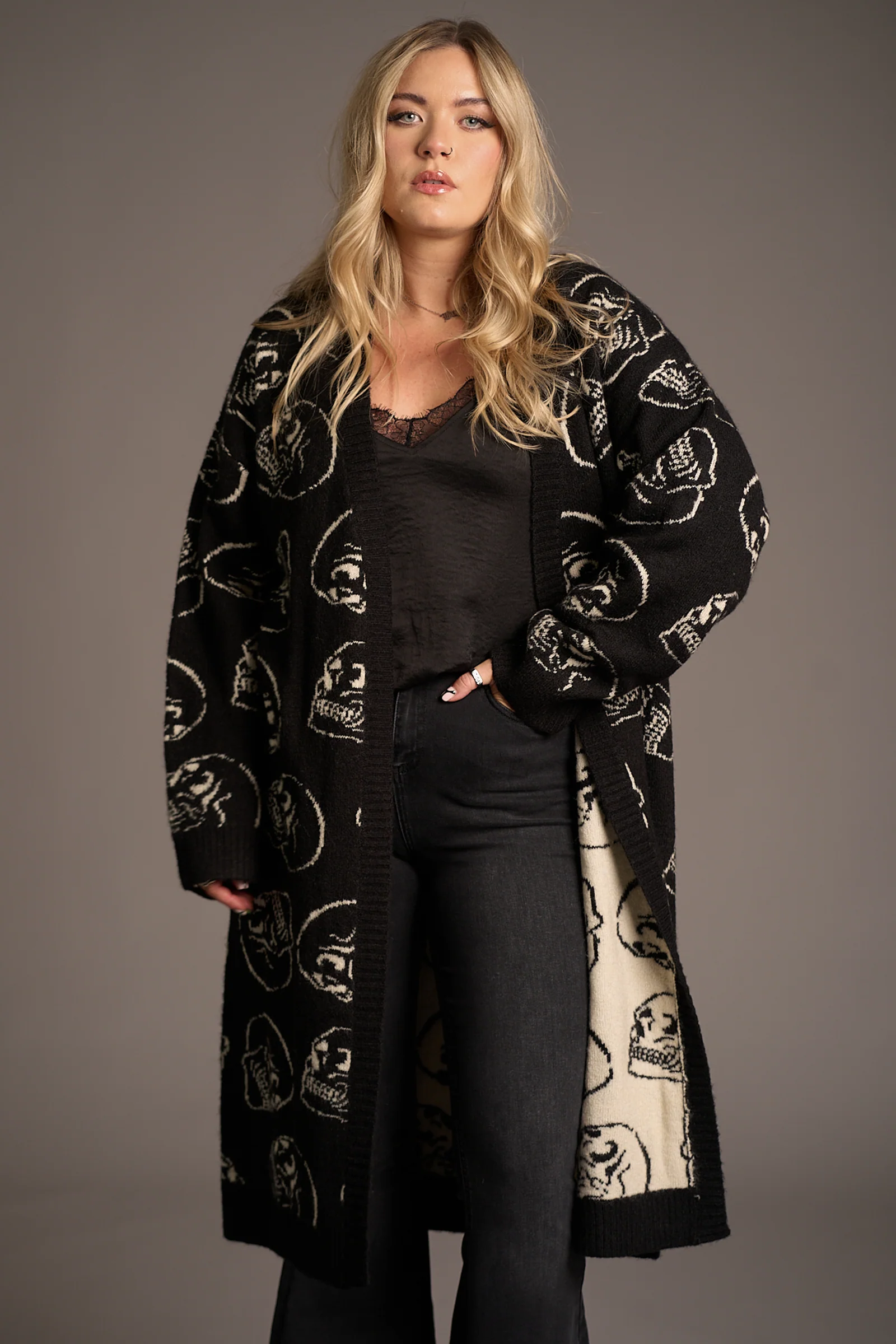 Skull Knit Cardigan