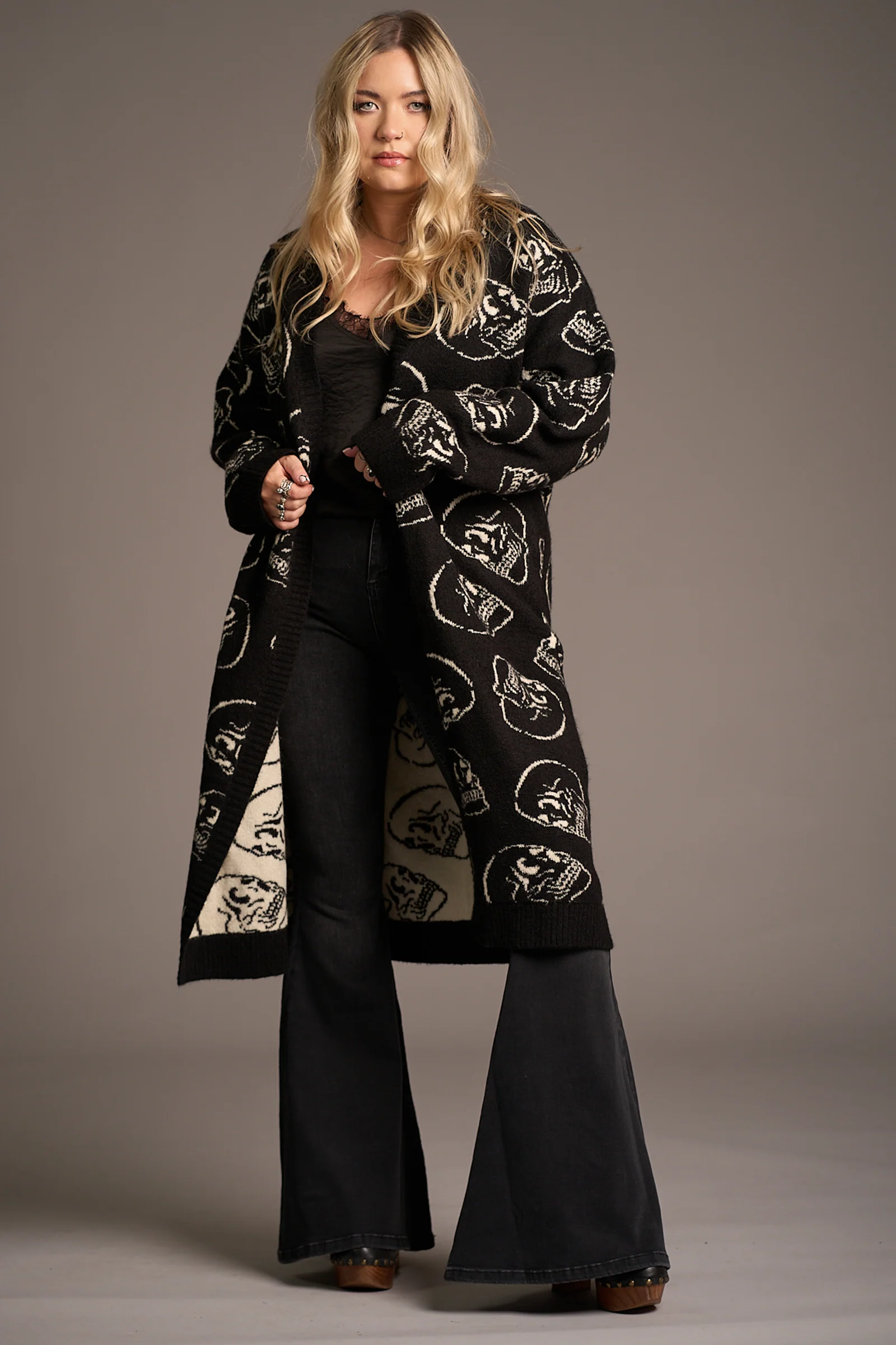 Skull Knit Cardigan - Image 2