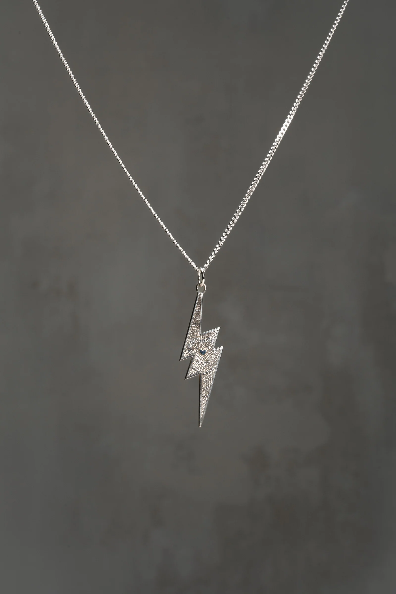 Sterling Silver Lightning Pendant - Image 3