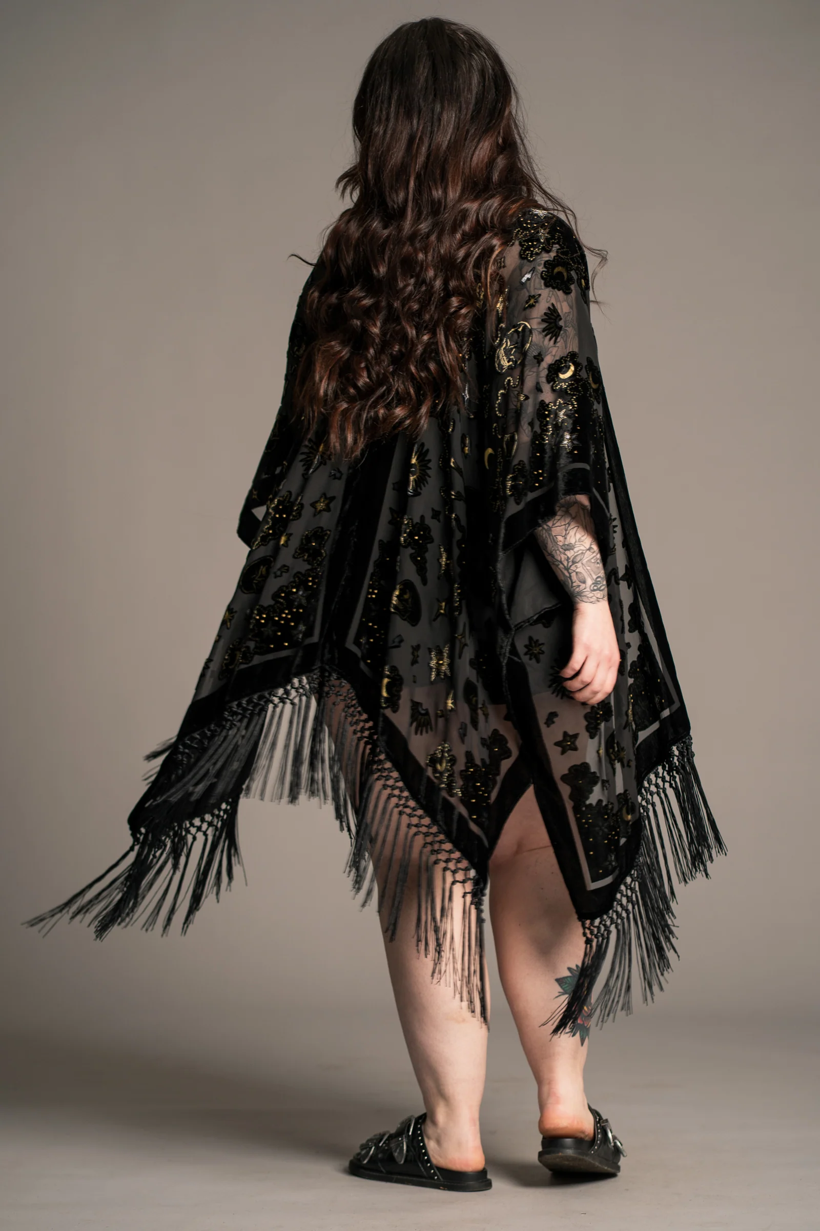 Suzi Skull Devore Kimono - Image 6
