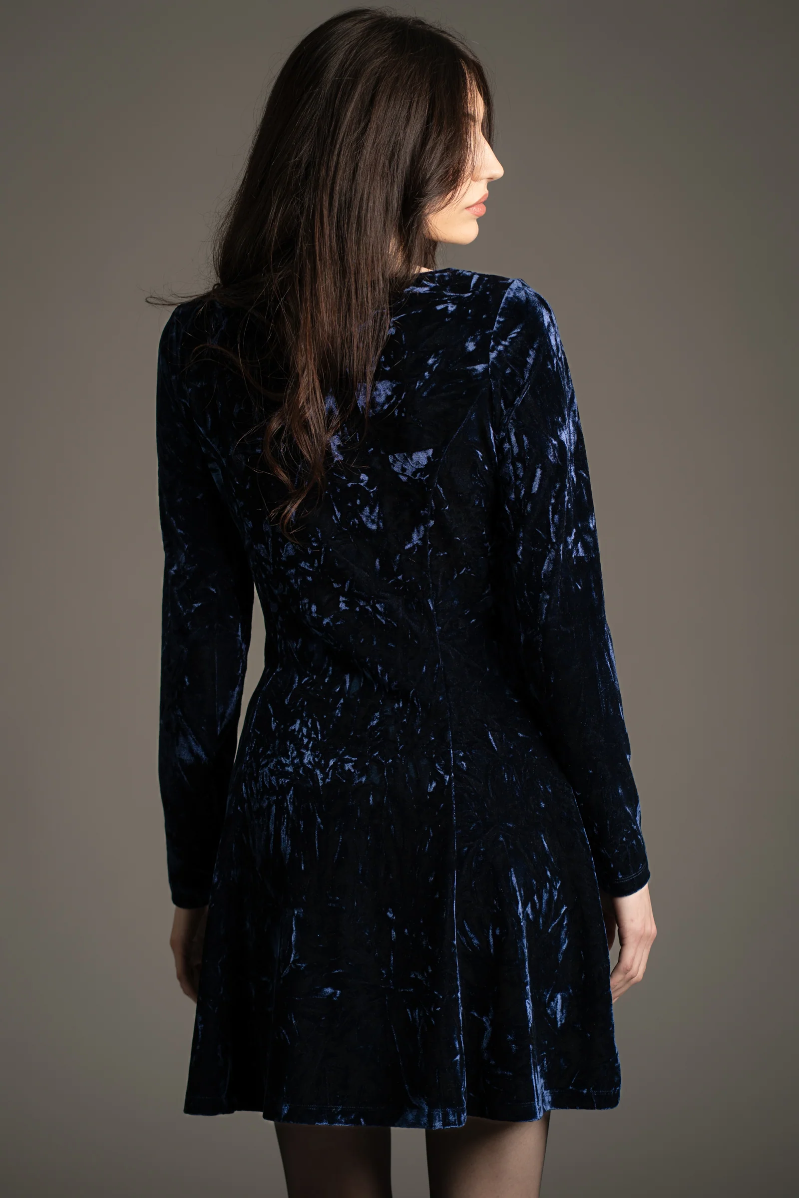Sweet Jane Midnight Crushed Mini Dress - Image 3